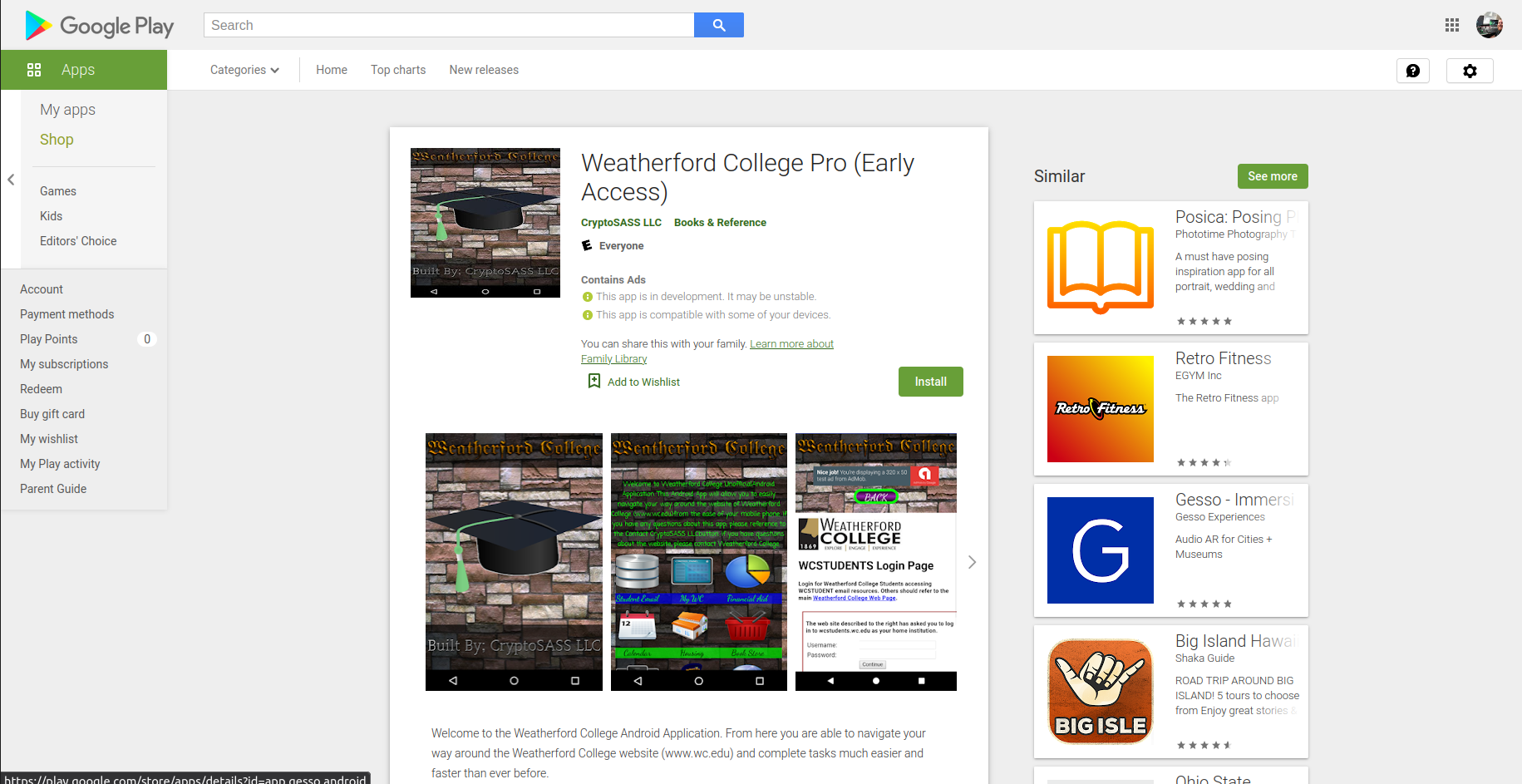 Weatherford Android App